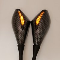 Rétroviseurs de clignotant intégrés pour moto, rétroviseur avec lumière Led, rétroviseur latéral universel LED HD pour vélo de rue