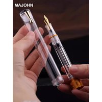 MOONMAN C1 Transparent Eyedropper Fountain Pen EF F M Nib Ink Pen for Business Writing School Office Supplies Stationery