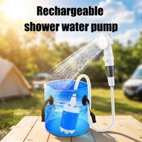 1pcs Camping RV Travel Watering Plants Portable Shower Head Sprayer Simple Electric Shower Pump USB Portable Pet Bath Shower Kit