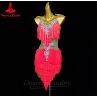 Latin Dance Professional Performance Costume Tango Samba Rumba Competition Costumes Adult and Children Customized Latin Dresses