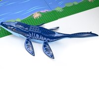 Blocks Action Dinosaur World DIY Assemble Sea Monster Big Mosasaurus Figures Animals Building Educational Kid Toy Bricks