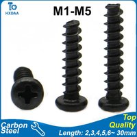 M1 M1.2 M1.4 M1.5 M1.6 M1.7 M2 M2.2 M2.3 M2.5 M2.6 M3 M3.5 M4 M5 Black Carbon Steel Phillips Pan Head Self-Tapping Screws