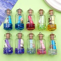 10pcs Transparent Drift Bottle Wishing Bottle Charms Resin 3D Pendants for DIY Bracelet Necklace Jewelry Making Accessory