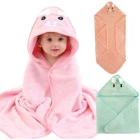 A Soft and Absorbent Baby Bath Towel, Cartoon Design, Thin for Summer, Newborn Bath Towel, a Must-Have for Babies.