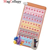 7 Color Gemstone Heating Mat Massage Mattress PEMF Photon Rainbow Chakra Energy Pulse Magnetic Field Relaxes Mood and Stress