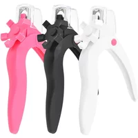1Pcs U Shaped Nail Clipper Acrylic Fake Nails Scissor Tip Edge Cutter Trimmer Manicure with Sizer Precise Cutting Tools