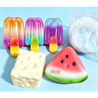1/3/5/8 Squishy Watermelon Popsicle Blue Maltose Soft Toy Pearl Ice Skin Handmade Ball Stress Relief Toy Soft Stress Relief