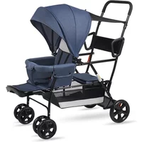 2025The Twin Strollers Sit Back and Forth in The Wheelbarrow, The Size of The Trolley, The Twin Trolley Can Sit and Lie Down.