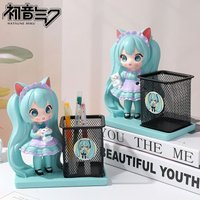Hatsune Miku anime peripheral cartoon pen holder ornaments cute desktop storage tube exquisite desktop ornaments gift wholesale