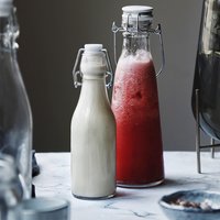 Creative home large-capacity juice glass water bottle glass oiler milk soda enzyme wine bottle