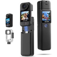 C300 SJCAM Pocket Travel Action Camera 4K: 7-Hour Battery, 6-Axis Stabilization, 30M Waterproof, Dual Touchscreen for Vlogging