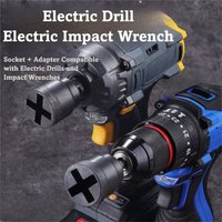 Heavy-Duty Universal Jack Wrench 1/2 in Drill Compatible Electric Wrench Easy To Use Universal Fit Jack Disassembly Sleeve