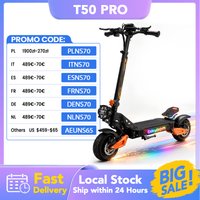 T50 PRO Offroad-Elektro-Scooter Doppelmotor 60V 25,6Ah Batterie 45-70km Reichweite 11'' All-Terrain-Reifen Hydraulische Scheibenbremsen E-Scooter