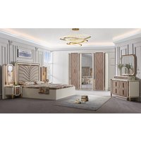 &Modern Multifunctional Smart Led Storage Beds White High Gloss Double Single Super King Size Bed Frame Bedroom Furniture Set