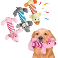 Striped long tube acoustic pet toy is a plush toy that combines functions of grinding teeth, relieving boredom, and interaction