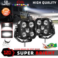 CO LIGHT 4 Inch LED Light Bar 6500K Spot Flood Work LED Pod Lights Off-Road Driving Lights for Truck SUV Boat 4x4 ATV 12V 24V