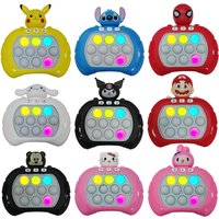 2026 New Pikachu Quick Push Game Pop Up Fidget Bubble Electronic Pop it Pro Game Light AntiStress Toys For Adult Kids Gift