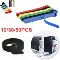 10/30/50Pcs Releasable Ties Cable Organizer Mouse Earphones Wire Management Nylon Cable Ties Reusable Loop Hoop Tape Straps Tie