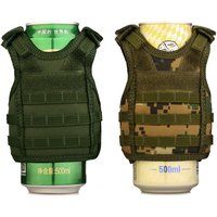 Beer Bottle Mug Decorative Sleeve Insulated Drop-proof Beer Mini Vest Tactical Antifreeze Water Bottle Protective Cover