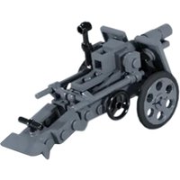 qwert Schweres Artilleriegeschütz Modell MOC Bausteine Kriegsausrüstung Modulare Technologie Geschenke Feiertags-Bausatz Kinderspielzeug
