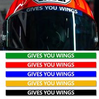 New GIVES YOU WINGS Stripe Motorcycle Helmet Visor Lens Stickers Waterproof Vinyl Decals for SHOEI Z8 LS2 AGV K5 K5S K3SV K1 K1S