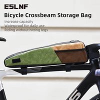 ESLNF Waterproof Cycling Bag Top Tube Bag Leg Friendly Slim Stable Strap Fit Mountain Road Bikes Capacity Lightweight Durable