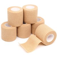 Bandage élastique auto-adhésif jetable, 3 pièces, 5cm x 4.5m, pour le serrage du Tube de la poignée, accessoires de tatouage, ruban de gaze, outil de premiers secours