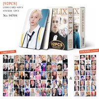 Skzoo Star Kids Felix 92 Pcs Double Sided Lomo Photocards Pop Idol Signature Stickers Collectible Gifts For Pop Fans Gift