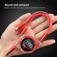 sticker 3 In 1 Usb Cable For Fast Charging And Data Mini Usb Type C Micro Suitable For Audi Iphone Android Huawei Charging