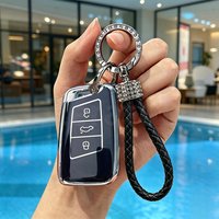 3 Button New TPU Smart Car Key Case Cover Bag for VW Volkseagen Passat B8 Magotan for Skoda Superb A7 Kodiaq Seat Shell Fob