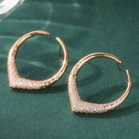 Shine Gold Color White CZ Dangle Earrings Woman Heart Party Daily Wear