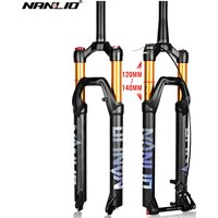 Nanlio X7 PRO Mountain Bike Air Fork 120/140mm 26/27.5/29" Straight/Tapered QR/Thru-Axle