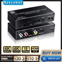 2023 Best HDMI 2.0 Audio Extractor Support 4K 120Hz YUV 4:4:4 HDR HDMI Audio Converter Adapter 4K HDMI to Optical TOSLINK SPDIF