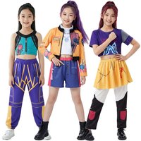 Girls Pop Singers Fancy Dress Anime Rumi Cosplay Mira CostumeHalloween Outfits Include T-Shirt Pants Festival Carnival Cos