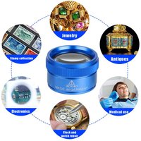 Alloy High-performance Jewelry Glasses For Precision Work Skills With 40x Magnification Clear Imaging Magnifier