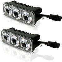 2pcs LED Car Light 12V Super White 3 LED Work Lights Daytime Running Light Kits Daytime Running Light With Brackets Bolts