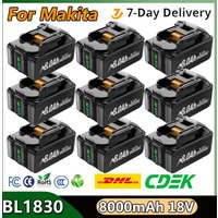 Turpow Ersatzakku für Makita 18 V BL1830 8000 mAh Li-Ion, kompatibel mit BL1840 BL1850 BL1860 BL1890 Elektrowerkzeug-Akku