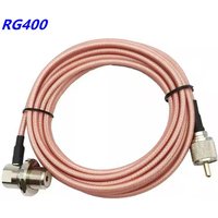 RG400 Cable UHF Female S0239 Right Angle Bulkhead To PL259 Male for Car Mobile Radio Antenna Jumper Pigtail RF Copper Low Loss