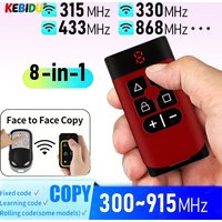 KEBIDU 8 in 1 Garage Remote Multi Frequency 300-915MHz Clone 433mhz 868MHZ Gate Control Command Key Fob Transmitter Rechargeable