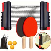 Portable Table Tennis Set with Rack - Compact Storage Ping Pong Kit for Home Gym And Recreational Use