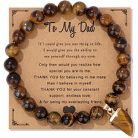 2024 Family Bracelet Natural Stone Bead Bracelet Handmade Bangle Jewelry Gift For Dad Mom Son Uncle Sister Granddaughter Brother