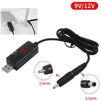 For Router Modem Fan Speaker USB Power Boost Line DC 5V To DC 9V / 12V Step Up Module Usb Converter Adapter Cable 5.5mm Plug