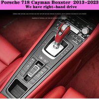 Suitable for 718 Interior Sticker,Carbon Fiber Modified Film for Central Control Gear Shift for Porsche Cayman Boxster 2013-2023