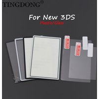 For NEW 3DS Replacement Black White Top Front Screen Frame Lens Cover LCD Screen Protector Panel + Protective Film