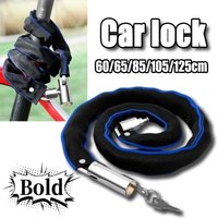 65/85/105/125cm Metal Anti-Theft MTB Road Bike Heavy Duty Safety Lock for Motorcycle Scooter Padlock Bicycle Chain Lock with Key