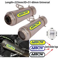 51 60MM ARROW Universal Motorcycle Exhaust Pipe Muffler for Ninjia250300 R3 R6 R25 MT07MT09MT10 ZX6RZX10R Z800 Z900 CB400 ETC