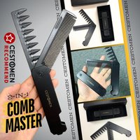 CESTOMEN Multifuncional Portable Plastic Folding Pocket Combs Barber Men Oil Head Beard Combs Hair Styling Wide Tooth Combs