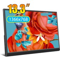 Portable 13.3-inch Monitor 1366 * 768 Resolution 60Hz Refresh Rate Lightweight Display for Business Travel Gaming