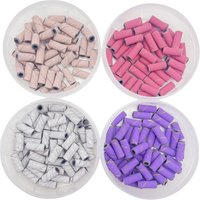 50Pcs/Box 3mm Thickened Small Sanding Bands for Nail Drill Mini File Polishing Nail Cuticle Clean No Stainless Steel Mandrel Bit