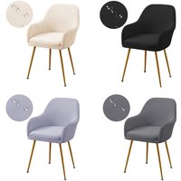 1Pc Water Repellent High Arm Chair Cover Elastic Dining Chairs Slipcovers Solid Color Armchair Covers for Kitchen Hotel Wedding